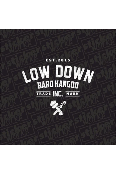 Lown Down Hard Kangoo Arka Cam Sticker - Resim 4