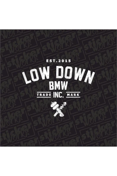 Low Down Bmw Arka Cam Hologram Sticker - Resim 4
