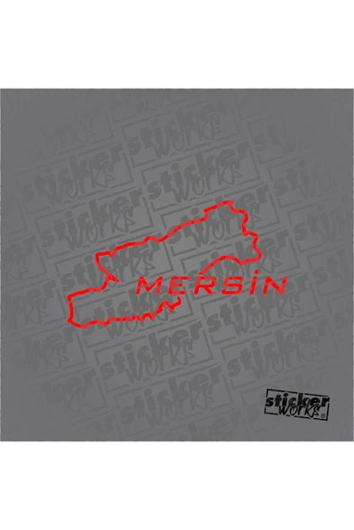 Mersin Harita Sticker - Resim 4