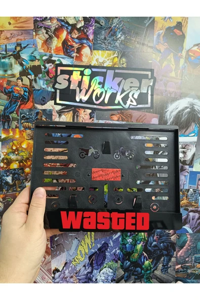 Wasted Kırmızı Motor Plakalık ürün görseli 1