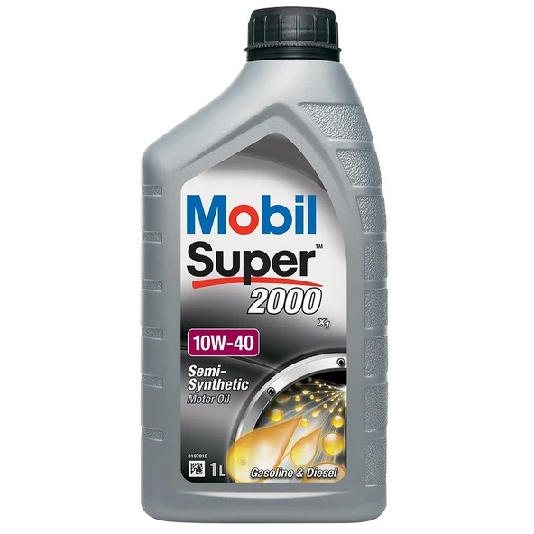 Mobil Super 2000 X1 10w40 Benzin Dizel LPG Motor Yağı 1lt Ü.T. 2025 ürün görseli 1