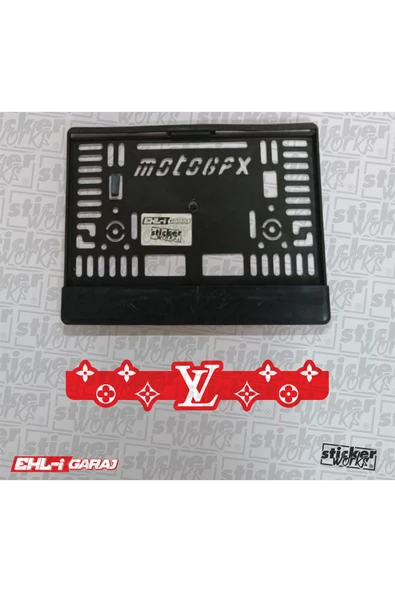 Kırmızı Beyaz Motor Plakalık ürün görseli 1