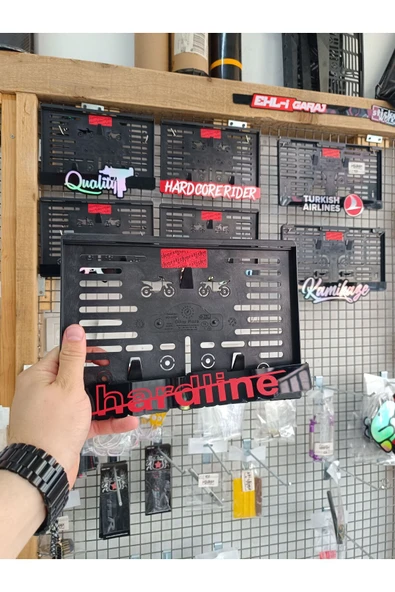 Hardline Motor Plakalık - KIRMIZI