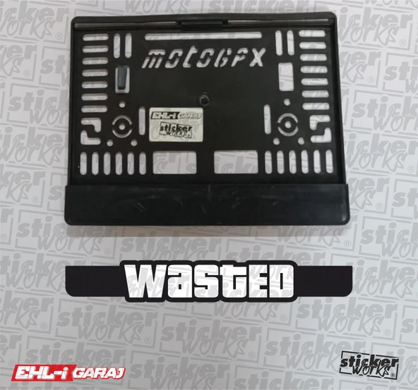 Wasted Motor Plakalık  - BEYAZ ürün görseli 1