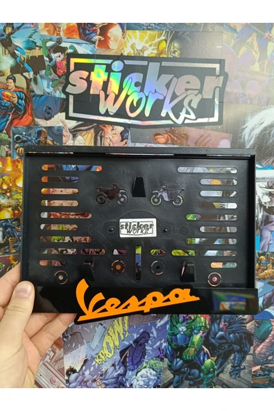Vespa Motor Plakalık ( TURUNCU ) ürün görseli 1