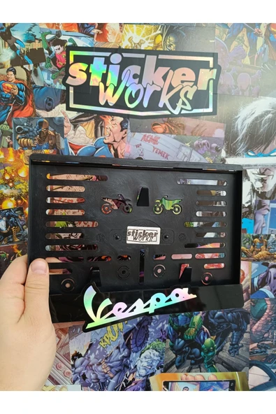 Vespa Motor Hologram Plakalık