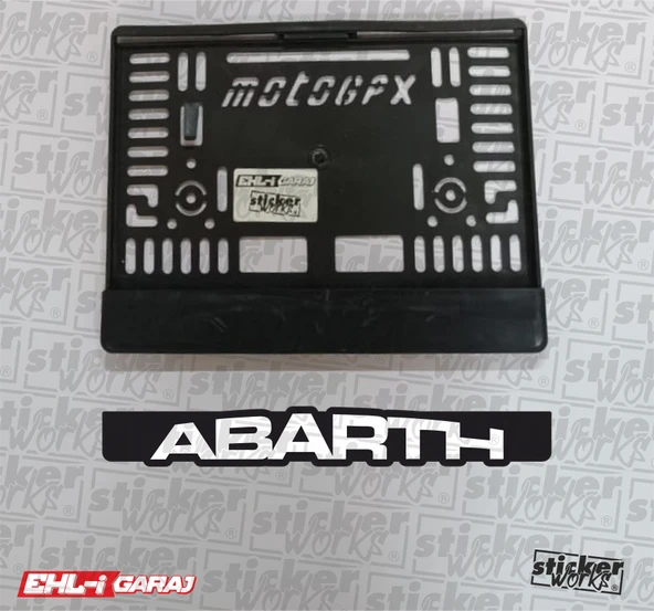 Abarth Motor Plakalık - BEYAZ