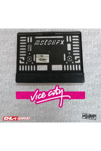 Vice City Motor Plakalık - PEMBE BEYAZ ürün görseli 1