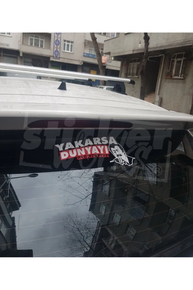 Müslüm Yakarsa Dünyayı Garipler Yakar Sticker ürün görseli 1