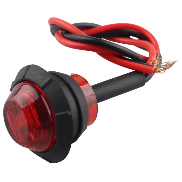 Off Road Kartal Gözü Yuvarlak Kırmızı Led Lamba 12-24V (5 Adet) ürün görseli 1