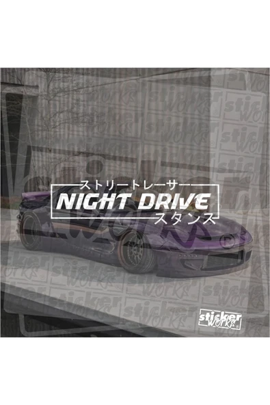 Night Drive Sticker