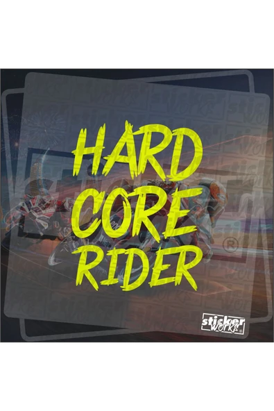 Hard Core Rider  Sticker