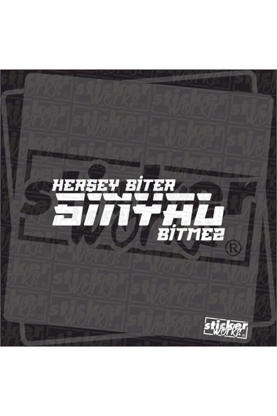 Herşey Biter Sinyal Bitmez Sticker - Beyaz