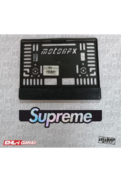 Supreme Motosiklet Hologram Plakalık ürün görseli 1