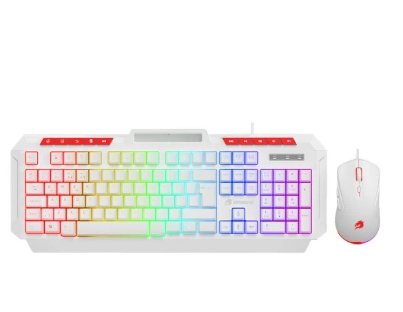 GameBooster KM-11W Knight Beyaz Klavye Mouse Set