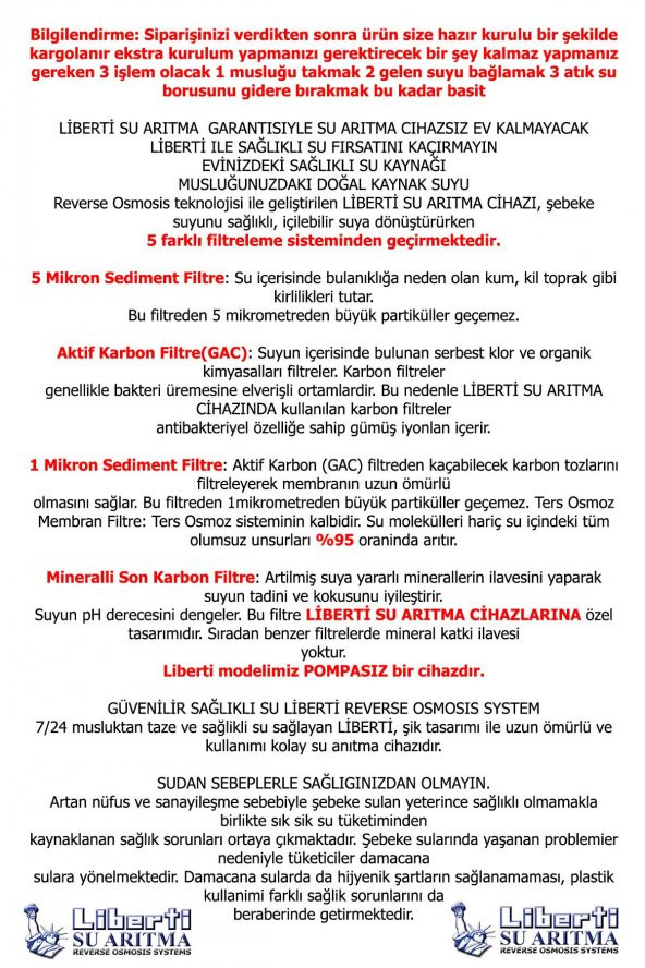 Su Arıtma Cihazı 11 Aşamalı 200GPD Ultra Mebranlı 8 LT Tanklı - Resim 6