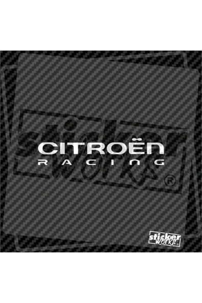 Citroen Racing Sticker BEYAZ ürün görseli 1