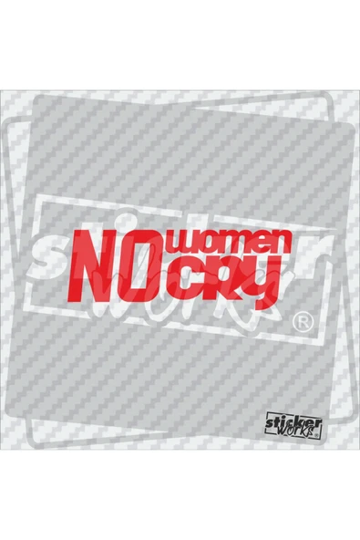 No Women No Cry Sticker KIRMIZI ürün görseli 1
