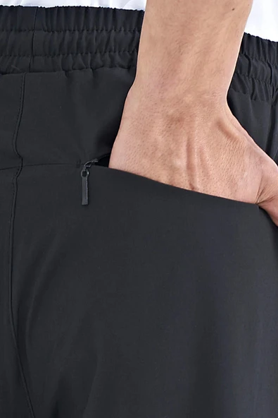 TOMMY LIFE Siyah Erkek Basic Cepli Bağcıklı Rahat Form Lastik Paça Eşofman Altı - 84826 - 4