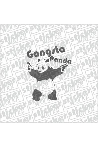 Gangsta Panda Sticker ürün görseli 1