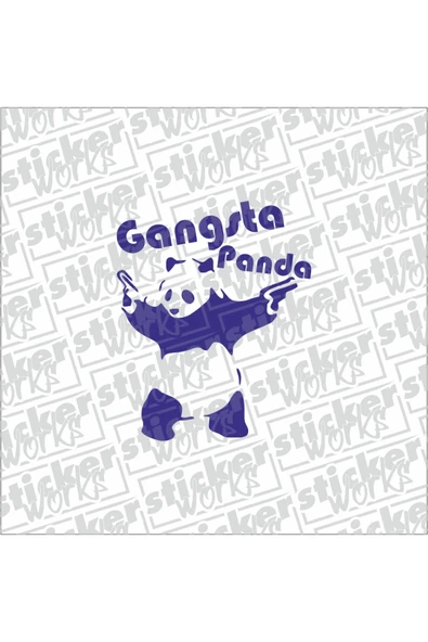 Gangsta Panda Sticker ürün görseli 1