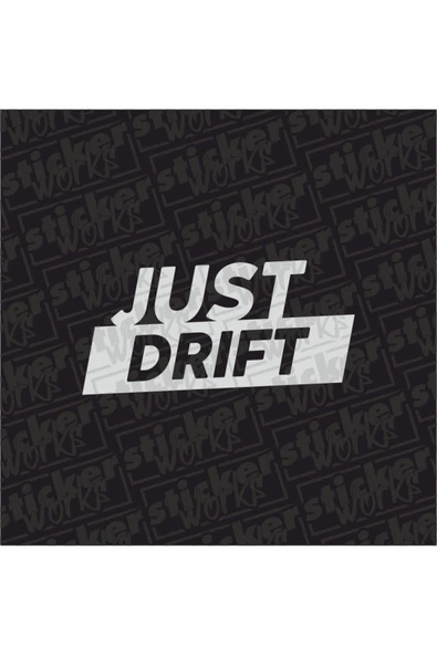 Just Drift Sticker - GÜMÜŞ GRİ ürün görseli 1