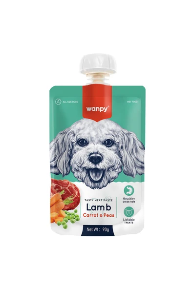 Taze Kuzulu&Havuçlu 10'lu Köpek Et Ezmesi 90 gr