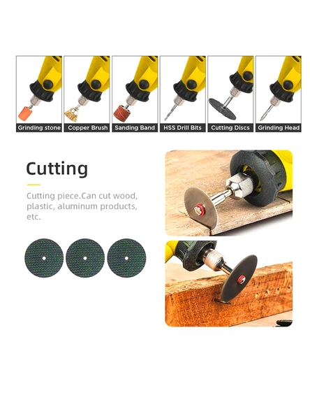 Rowermax 350 Parça Çift Makinalı Gravür Oyma Dremel Taşlama Zımpara 130 W - 5