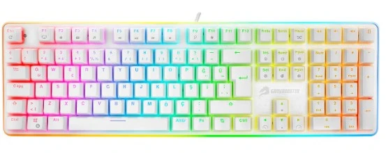 GameBooster G918 Fire Storm RGB Red Switch Mekanik Beyaz Oyun Klavyesi - 2