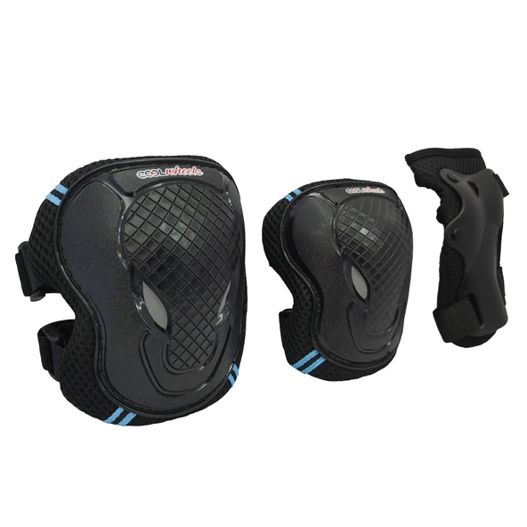 Cool Wheels Çocuk Scooter & Paten Koruma Seti – Kaliteli Dizlik ve Dirseklik Seti (M) Mavi FR37715