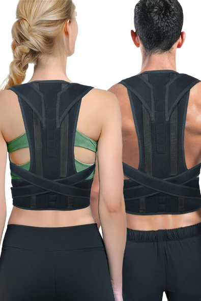 Kadın Erkek Dik Duruş Korsesi Dik Durmak Yürümek Için Kamburluk Kifoz Önleyici Balenli Mıknatıslı(EX-108)