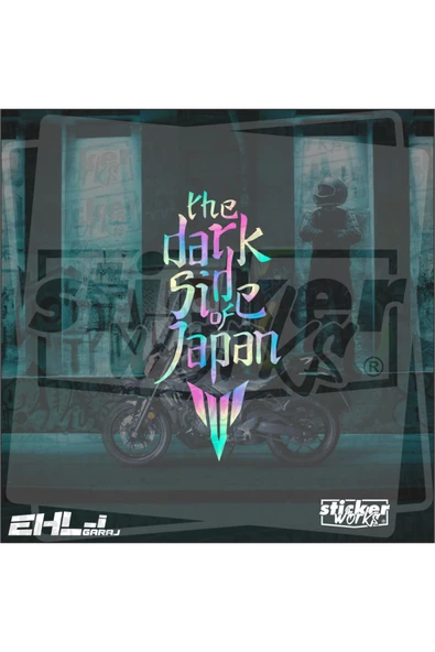 The Dark Side Of Japan Hologram Sticker ürün görseli 1
