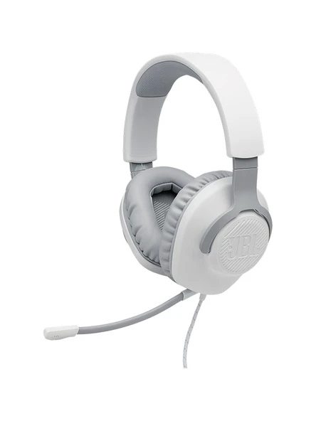 JBL Quantum 100 Çıkarılabilir Mikrofonlu 3.5mm Gaming Kulak Üstü Kulaklık - Beyaz