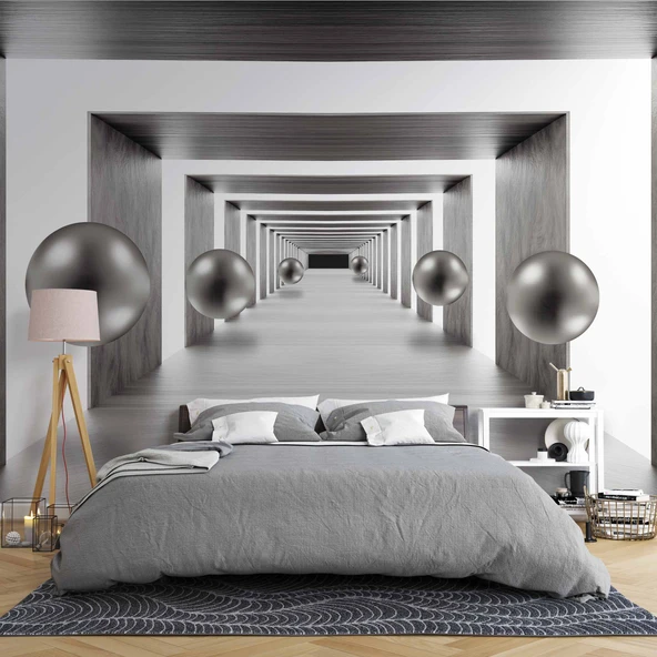 3D Tünel Görünümlü Duvar Kağıdı Baskı - Resim 2