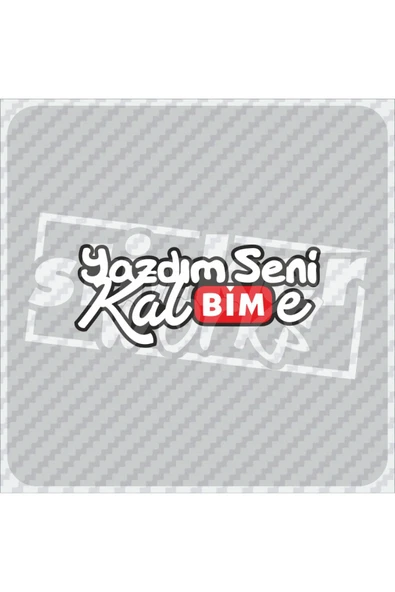 Yazdım Seni Kalbime Sticker ürün görseli 1