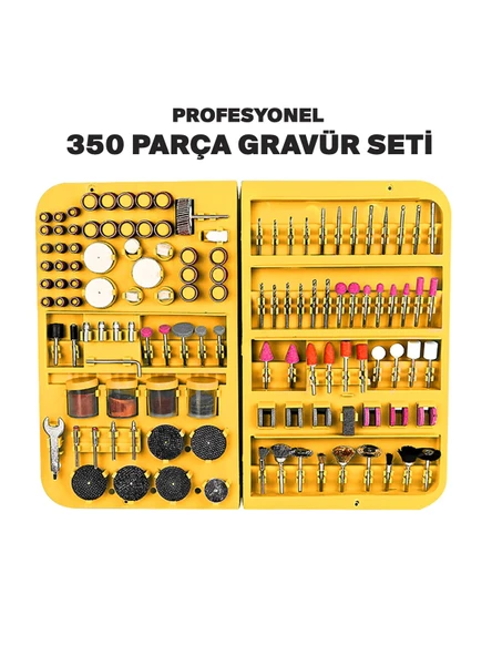 Rowermax 350 Parça Çift Makinalı Gravür Oyma Dremel Taşlama Zımpara 130 W - 2
