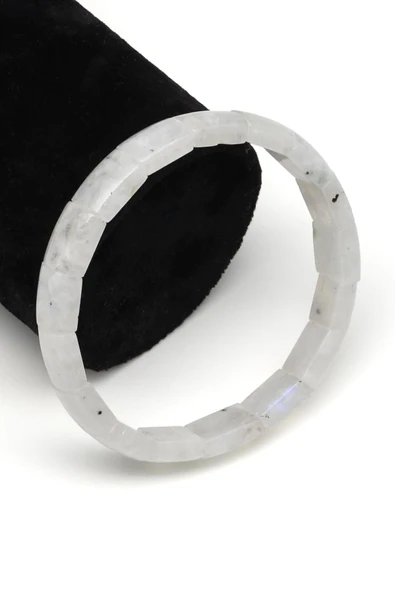 Ay Taşı Doğal Taş Bileklik 9 x 12 mm Özel Kesim ürün görseli 1