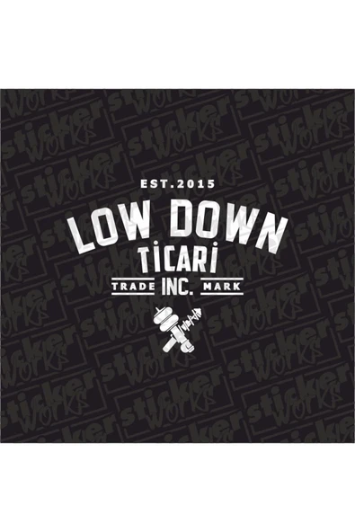 Low Down Ticari Arka Cam Sticker ürün görseli 1
