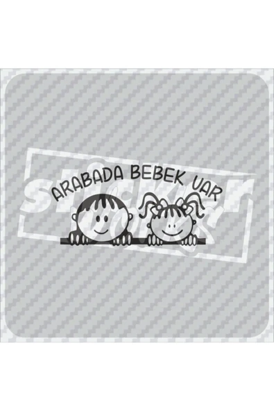 Arabada Bebek Var Sticker