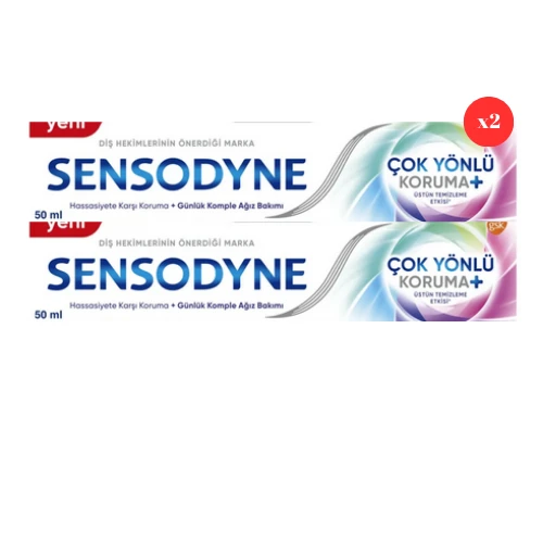 Sensodyne Çok Yönlü Koruma Gelişmiş Beyazlık 50 ml 2li Avantaj Paket - 2