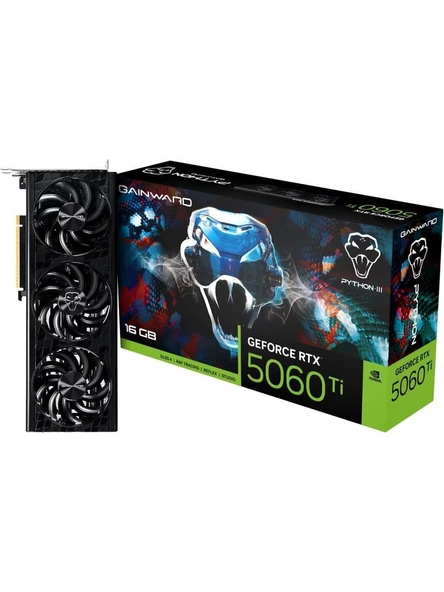 GAINWARD Geforce RTX5060 Ti PYTHON III NE7506T019T1-GB2061T 16GB GDDR7 128bit Gaming Ekran Kartı