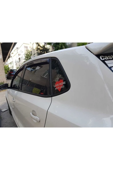 Love More Hate Less Sticker