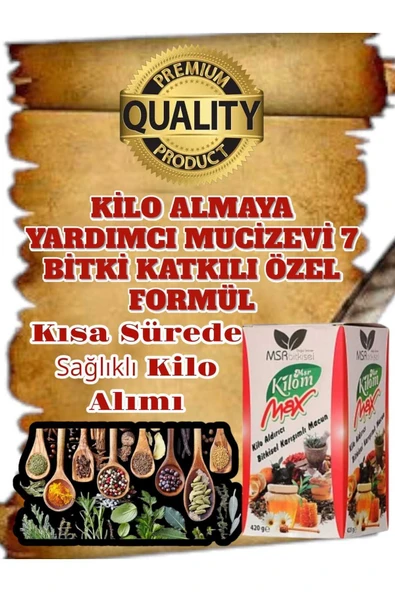 MSR BİTKİSEL DOGAL ÜRÜNLER Kilommax ( Iştah Açıcı Kilo Aldırıcı ) Bitkisel Karışımlı Macun 420g - 3