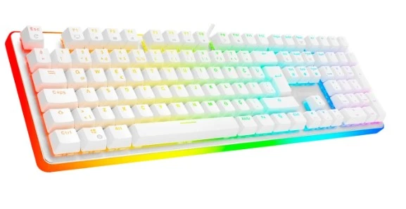 GameBooster G918 Fire Storm RGB Blue Switch Mekanik Beyaz Oyun Klavyesi