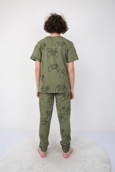 Kısakollu Play Console Desenli Erkek Çocuk Pijama Takımı (ALT-ÜST) - 2