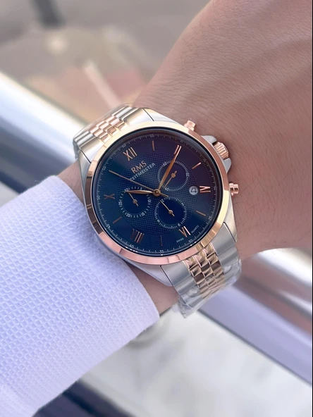 Rms Romanson Swiss Made Mekanizma Çelik Kasa Ve Kordon 5Atm 2Yıl Garantili Erkek Kol Saati AG1598.09 - Resim 2