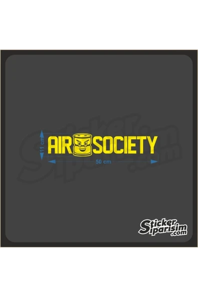 Air Society Ön Cam Sticker - Resim 2