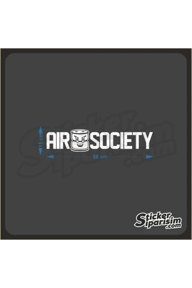 Air Society Ön Cam Sticker - Resim 2