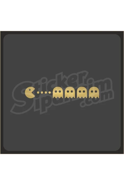 Pacman Altın Sarı Sticker