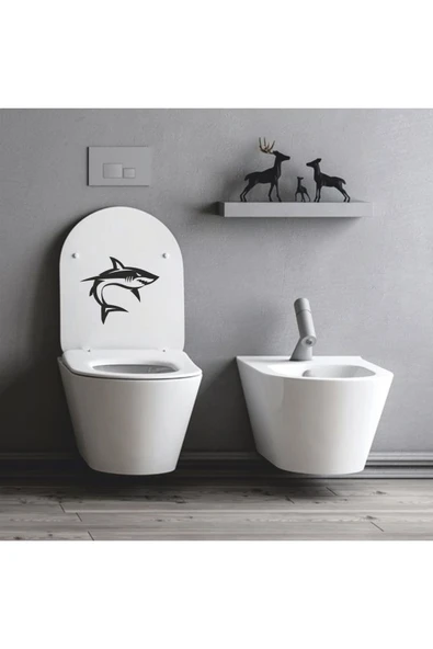 Klozet Köpekbalığı Sticker